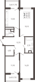 80,8 м², 3-комнатная квартира 7 000 000 ₽ - изображение 66