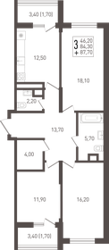 81,2 м², 3-комнатная квартира 8 500 000 ₽ - изображение 70