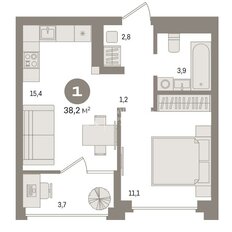 Квартира 38 м², 1-комнатная - изображение 4