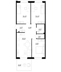 Квартира 76,2 м², 3-комнатная - изображение 1