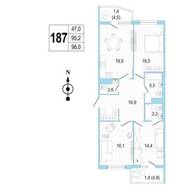 90,9 м², 3-комнатная квартира 25 600 226 ₽ - изображение 14