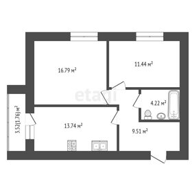 57,5 м², 2-комнатная квартира 5 850 000 ₽ - изображение 14