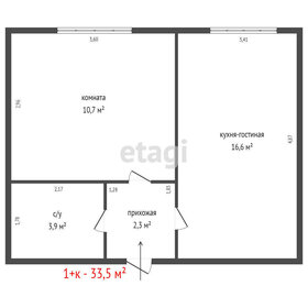 Квартира 33,5 м², 1-комнатная - изображение 5