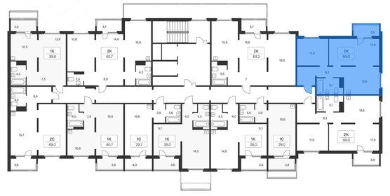 Квартира 59 м², 2-комнатная - изображение 2