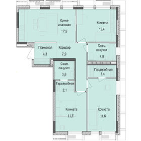 Квартира 82,4 м², 3-комнатная - изображение 1