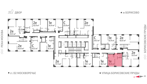 35,5 м², 1-комнатная квартира 15 622 378 ₽ - изображение 44