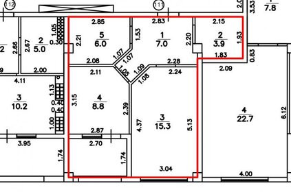 59 м², 1-комнатная квартира 6 000 000 ₽ - изображение 41