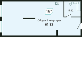 62 м², квартира-студия 11 052 000 ₽ - изображение 28