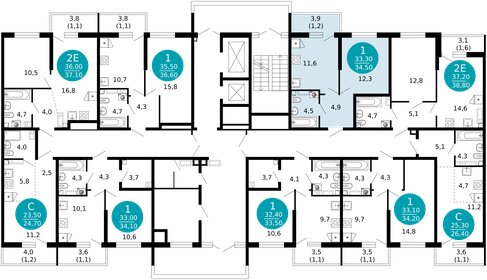 Квартира 34,5 м², 1-комнатная - изображение 2