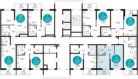 Квартира 34,2 м², 1-комнатная - изображение 2