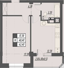 42,4 м², 1-комнатная квартира 6 648 320 ₽ - изображение 10