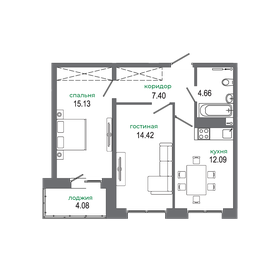 57,6 м², 2-комнатная квартира 8 181 840 ₽ - изображение 27