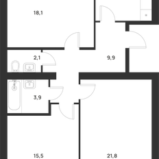 Квартира 91,9 м², 3-комнатная - изображение 2