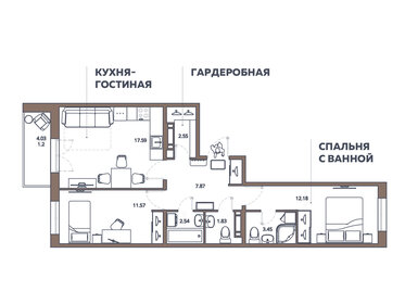 56 м², 2-комнатная квартира 9 000 000 ₽ - изображение 46