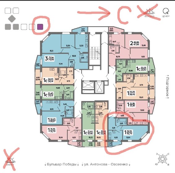 32,7 м², 1-комнатная квартира 3 400 000 ₽ - изображение 1