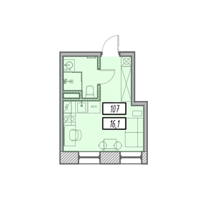 Квартира 16,1 м², студия - изображение 4