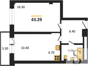 43,3 м², 1-комнатная квартира 4 890 000 ₽ - изображение 32
