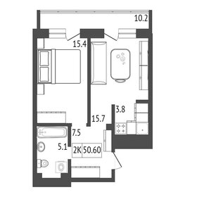 12,1 м², квартира-студия 1 400 000 ₽ - изображение 84