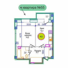 Квартира 40,1 м², 1-комнатная - изображение 1