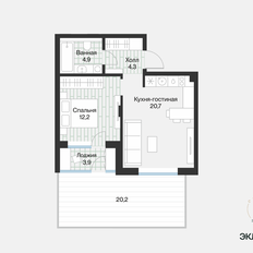 Квартира 43,2 м², 1-комнатная - изображение 4