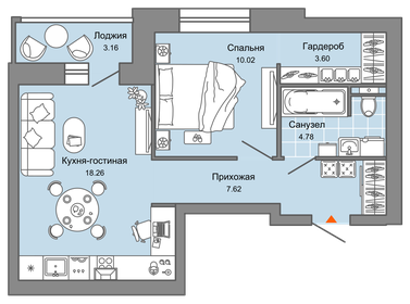 47,5 м², 2-комнатная квартира 4 250 000 ₽ - изображение 113