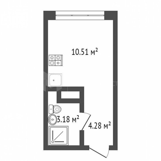 18 м², квартира-студия 2 920 000 ₽ - изображение 1