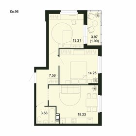 Квартира 58,8 м², 2-комнатная - изображение 2