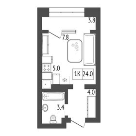 Квартира 24 м², 1-комнатная - изображение 2