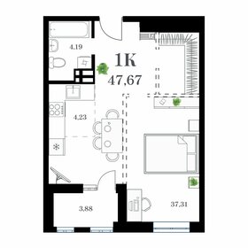 47,5 м², 1-комнатная квартира 9 964 500 ₽ - изображение 23