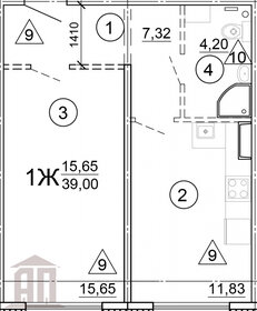 Квартира 38 м², 1-комнатная - изображение 1