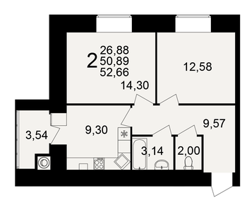 62 м², 3-комнатная квартира 3 500 000 ₽ - изображение 117