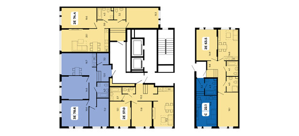 76,1 м², 3-комнатная квартира 8 104 650 ₽ - изображение 34