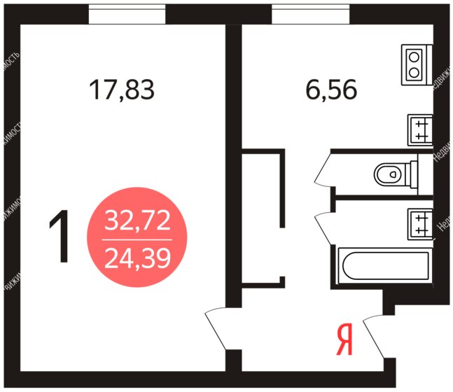 34 м², 1-комнатная квартира 35 000 ₽ в месяц - изображение 46