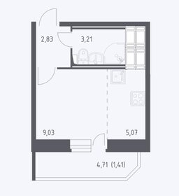 Квартира 25 м², студия - изображение 1