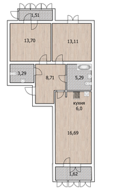 Квартира 67,1 м², 3-комнатная - изображение 1