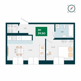 Квартира 37,9 м², 2-комнатная - изображение 1