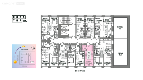 Квартира 25,1 м², студия - изображение 1