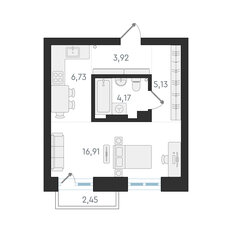 Квартира 36,9 м², студия - изображение 2