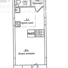 Квартира 31,6 м², студия - изображение 2