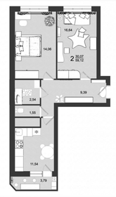59,1 м², 2-комнатная квартира 7 712 000 ₽ - изображение 21