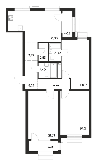 113,5 м², 3-комнатная квартира 14 190 000 ₽ - изображение 20