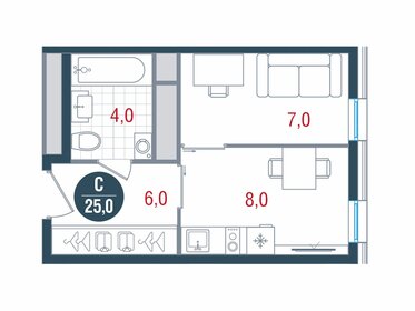 24 м², квартира-студия 7 600 000 ₽ - изображение 17