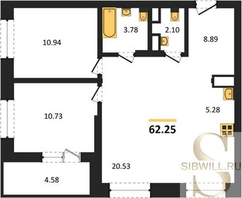 62,3 м², 2-комнатная квартира 8 050 000 ₽ - изображение 96
