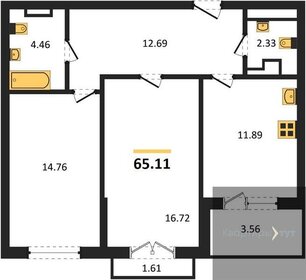 62,1 м², 2-комнатная квартира 6 600 000 ₽ - изображение 29