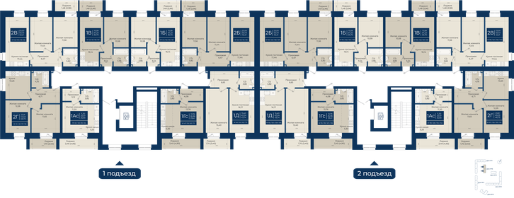50,4 м², 2-комнатная квартира 6 760 000 ₽ - изображение 16