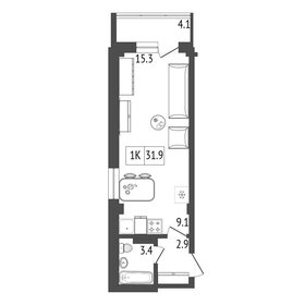 41 м², 1-комнатная квартира 4 500 000 ₽ - изображение 53