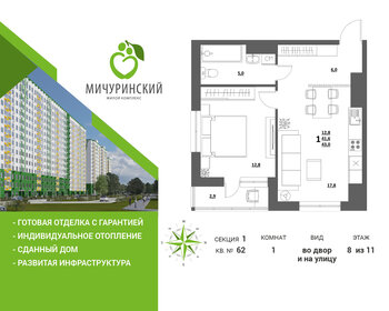 Квартира 43,2 м², 1-комнатная - изображение 1