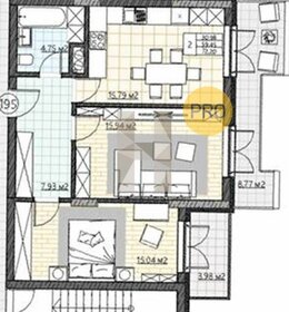 Квартира 72,2 м², 2-комнатные - изображение 1