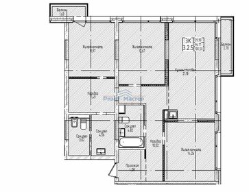 Квартира 100,5 м², 3-комнатная - изображение 1