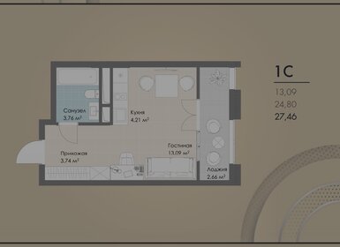 Квартира 28 м², студия - изображение 2